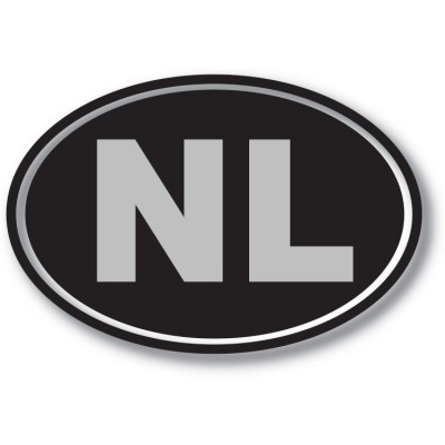 Luxe NL sticker Zilver/Zwart - 1