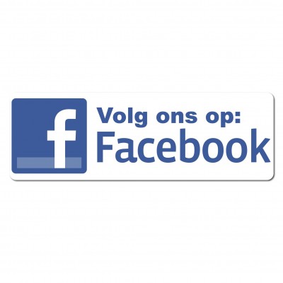 Facebook Sticker volg ons type 3 set van 4 - 1