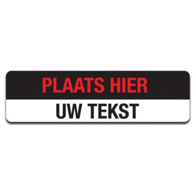 Auto Bumpersticker Eigen tekst - 1 Auto Bumpersticker Eigen tekst - 1
