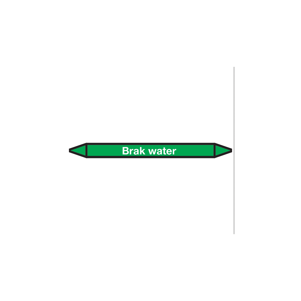 Symbolaufkleber für Brackwasser Rohrmarkierung - 1
