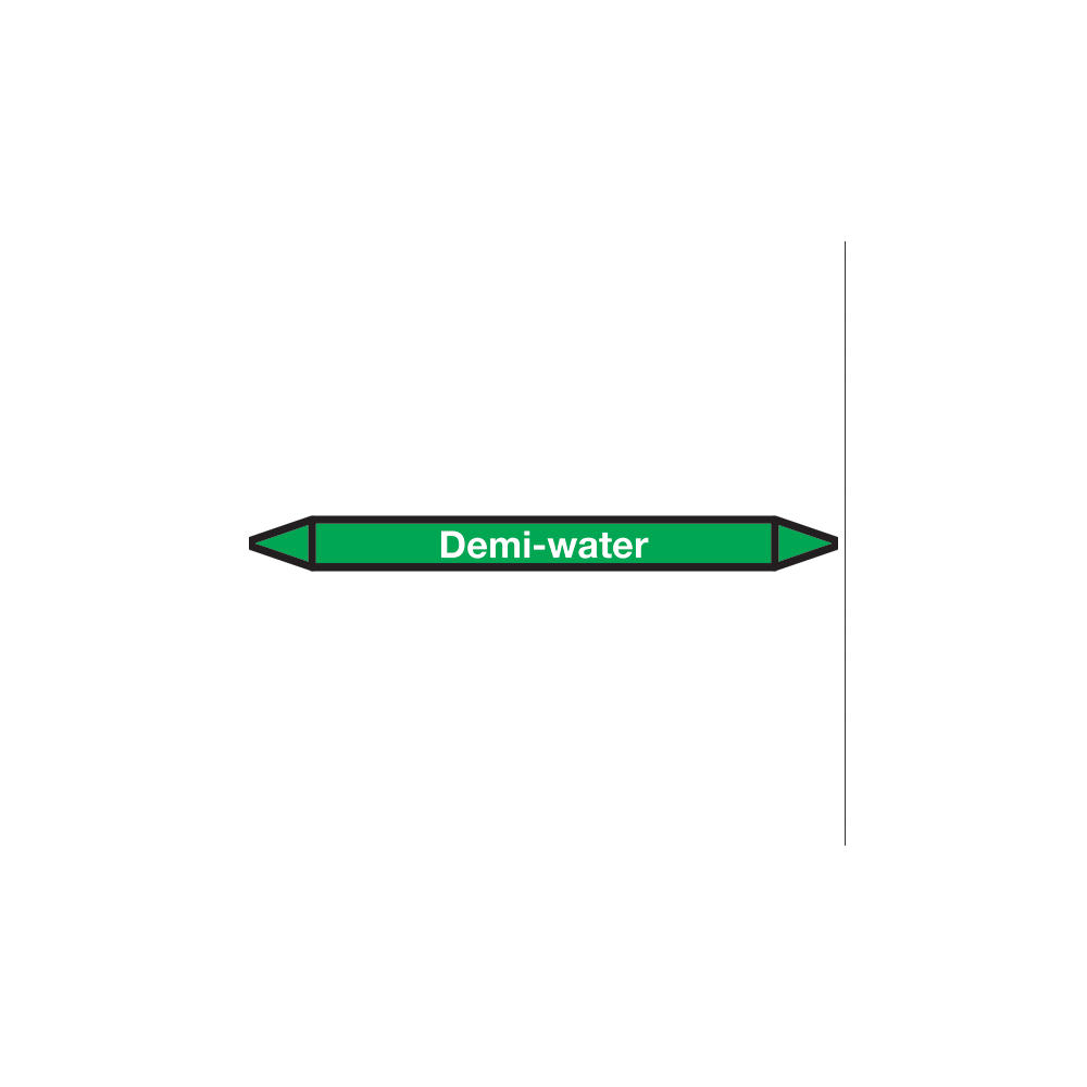 Demi-Wasser-Icon-Aufkleber Rohrmarkierung - 1
