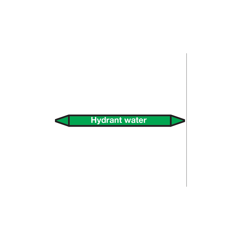 Etiqueta engomada del icono de agua de hidrante Marcado de tuberías - 1