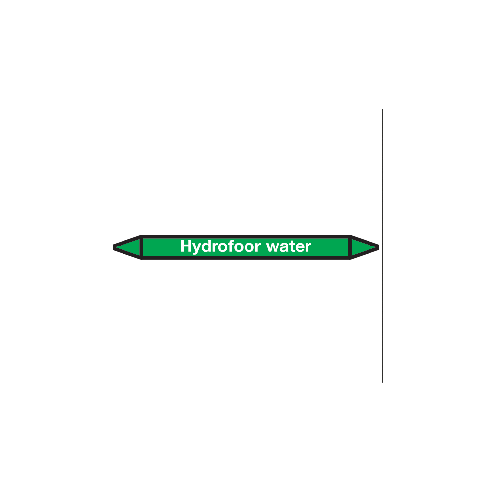 Hydrofoor-water Pictogramsticker Leidingmarkering - 1