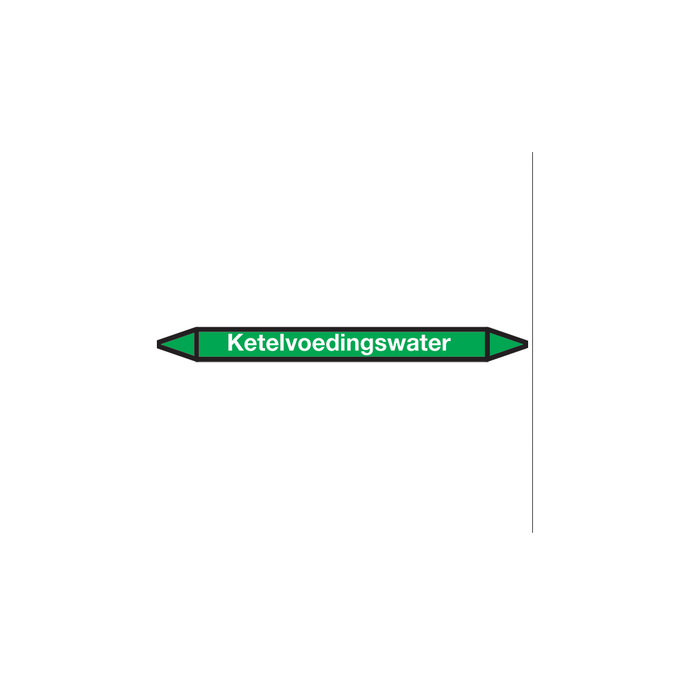 Ketelvoedingswater Pictogramsticker Leidingmarkering - 1