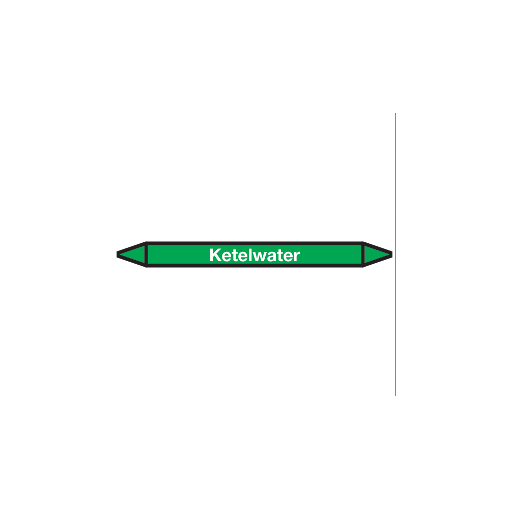 Ketelwater Pictogramsticker Leidingmarkering - 1