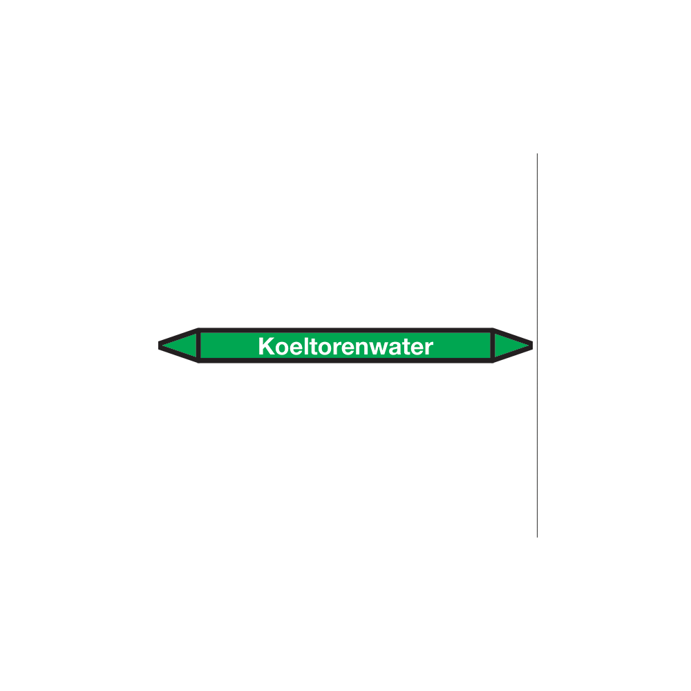 Koeltorenwater Pictogramsticker Leidingmarkering - 1