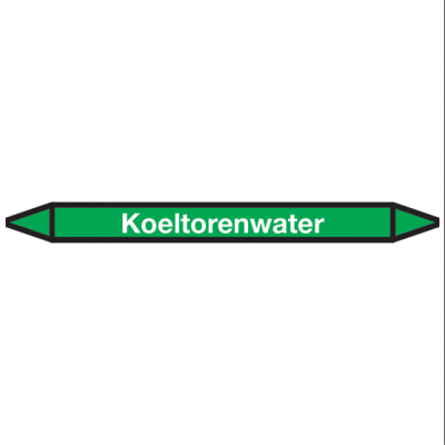 Koeltorenwater Pictogramsticker Leidingmarkering - 1 Koeltorenwater Pictogramsticker Leidingmarkering - 1