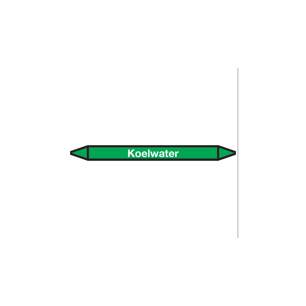 Koelwater Pictogramsticker Leidingmarkering - 1