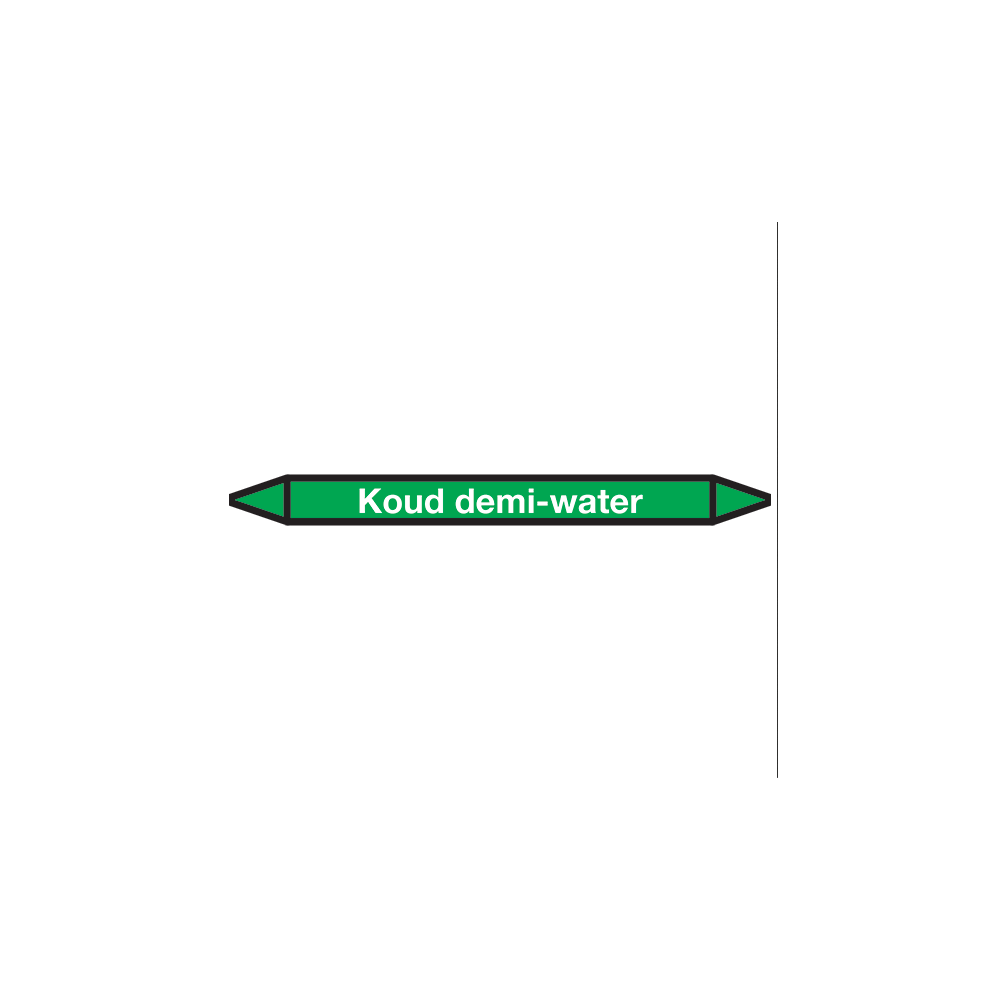 Agua desmineralizada fría Etiqueta de pictograma Marcado de tuberías - 1