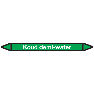 Koud Demi Water Pictogramsticker Leidingmarkering - 1 Koud Demi Water Pictogramsticker Leidingmarkering - 1