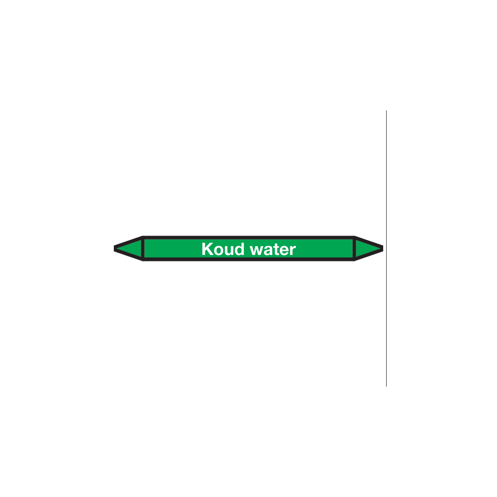 Koud-water Pictogramsticker Leidingmarkering - 1