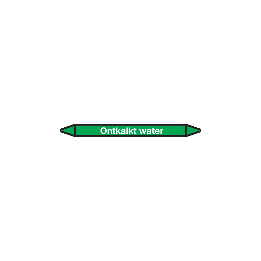 Piktogrammaufkleber für entkalktes Wasser Rohrmarkierung - 1
