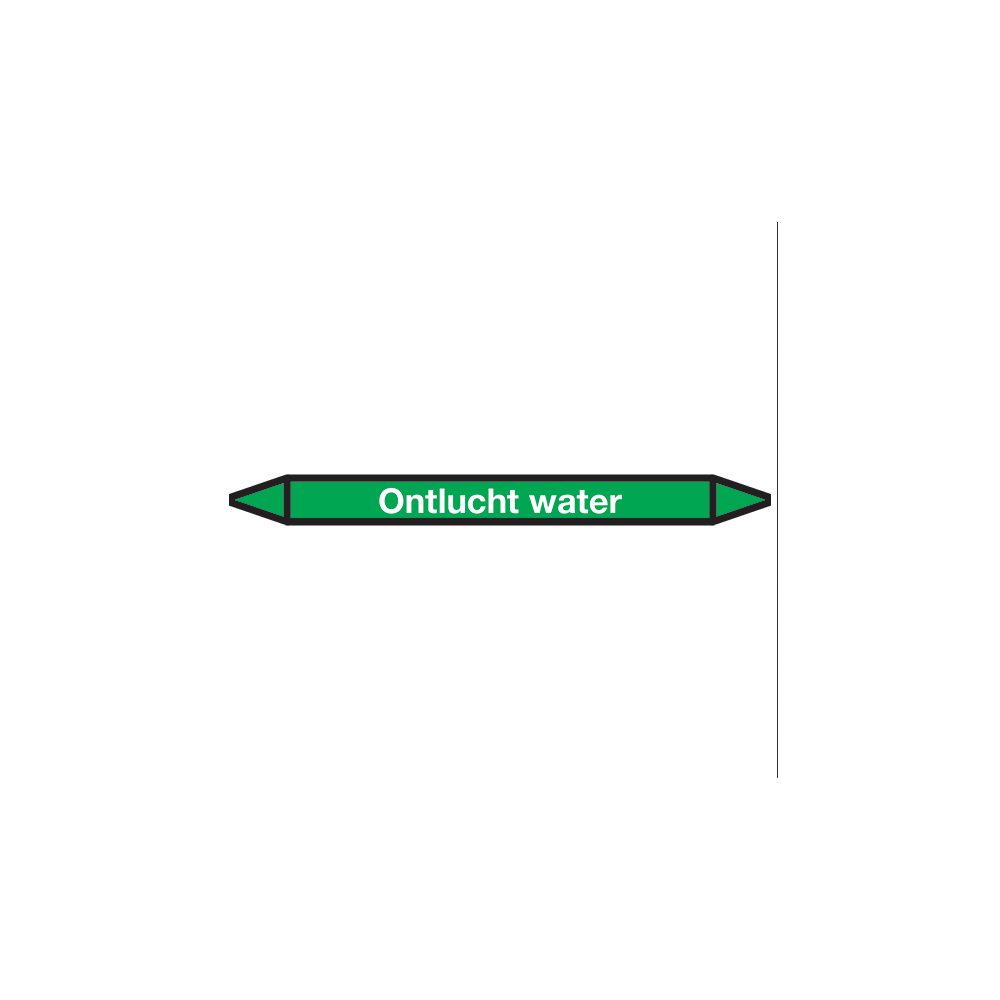 Ontlucht Water Pictogramsticker Leidingmarkering - 1