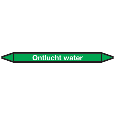 Ontlucht Water Pictogramsticker Leidingmarkering - 1