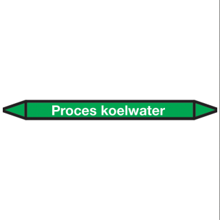 Prozesskühlwasser Piktogrammaufkleber Rohrkennzeichnung - 1