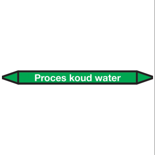 Process cold water Pictogram sticker Pipe marking - 1