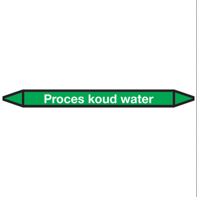 Proces Koud Water Pictogramsticker Leidingmarkering - 1