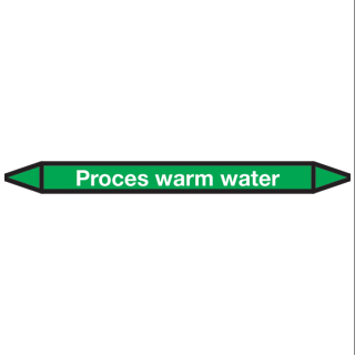 Agua caliente de proceso Etiqueta de pictograma Marcado de tuberías - 1