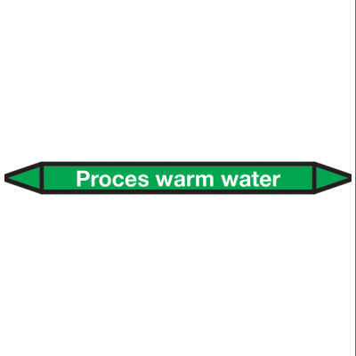 Proces Warm Water Pictogramsticker Leidingmarkering - 1