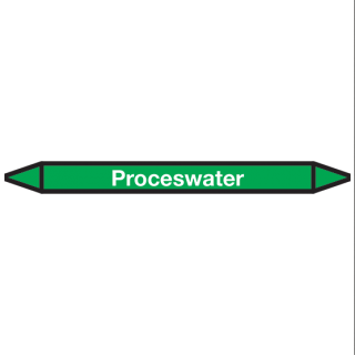 Prozesswasser-Icon-Aufkleber Rohrmarkierung - 1