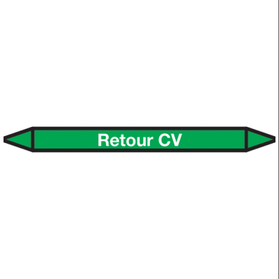 Retour-CV Pictogramsticker Leidingmarkering - 1