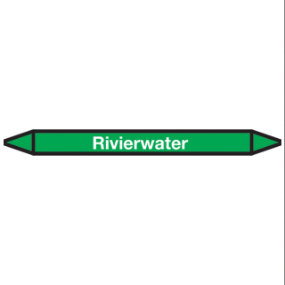 Flusswasser-Symbol-Aufkleber, Rohrmarkierung - 1