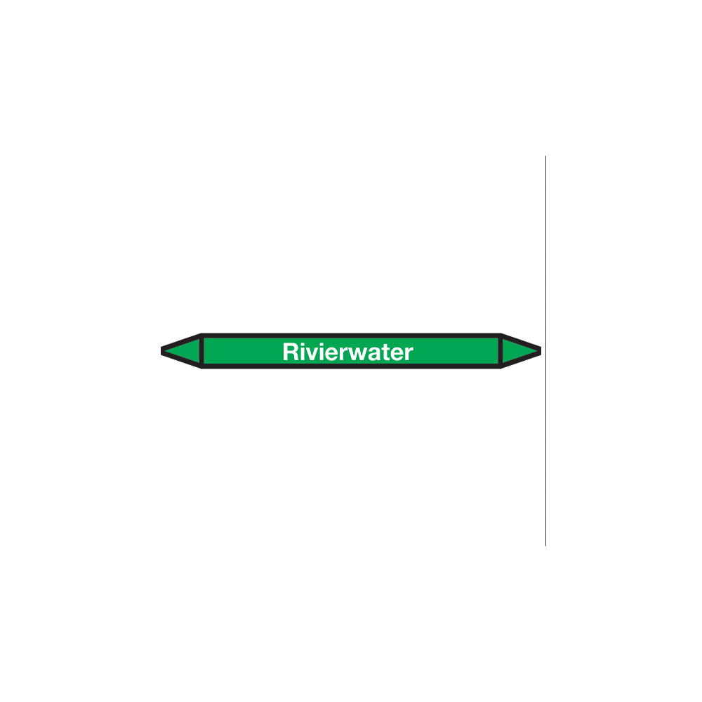 Rivierwater Pictogramsticker Leidingmarkering - 1