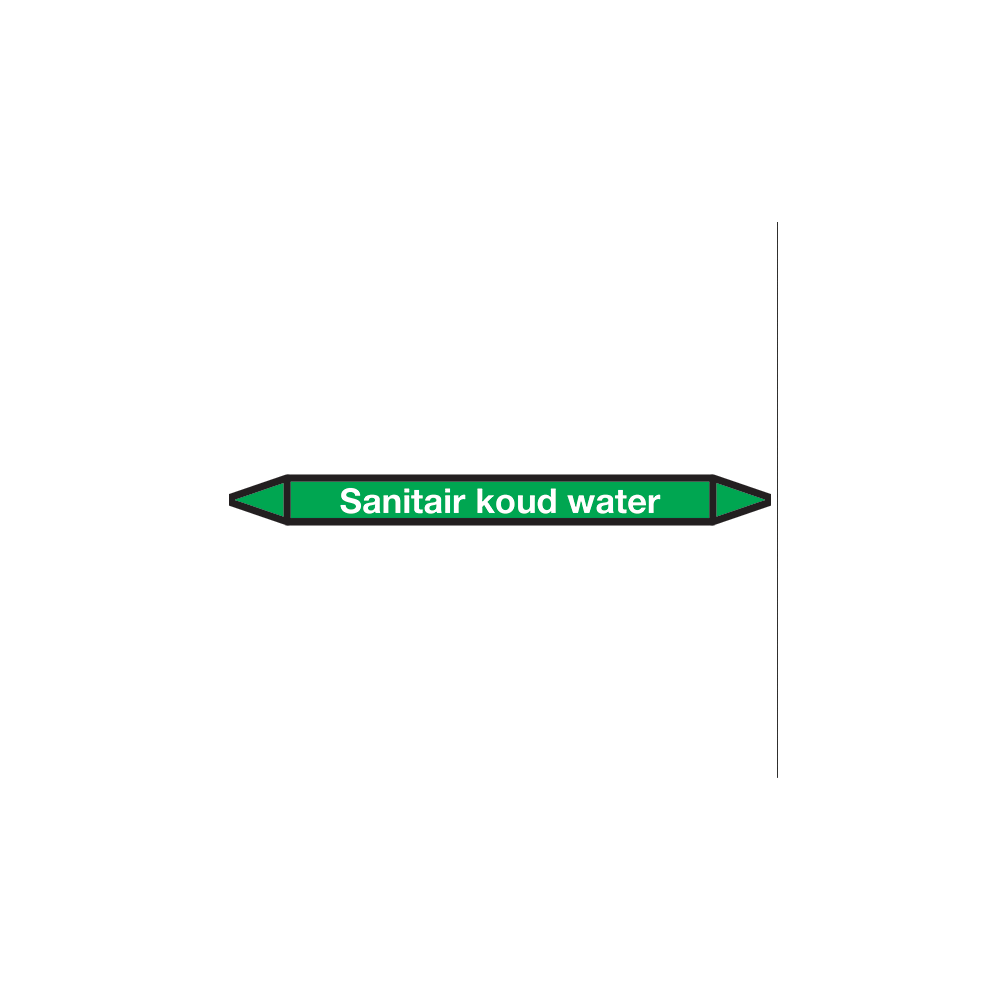 Sanitär-Kaltwasser-Piktogrammaufkleber Rohrmarkierung - 1