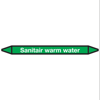Sanitair-warm-water Pictogramsticker Leidingmarkering - 1