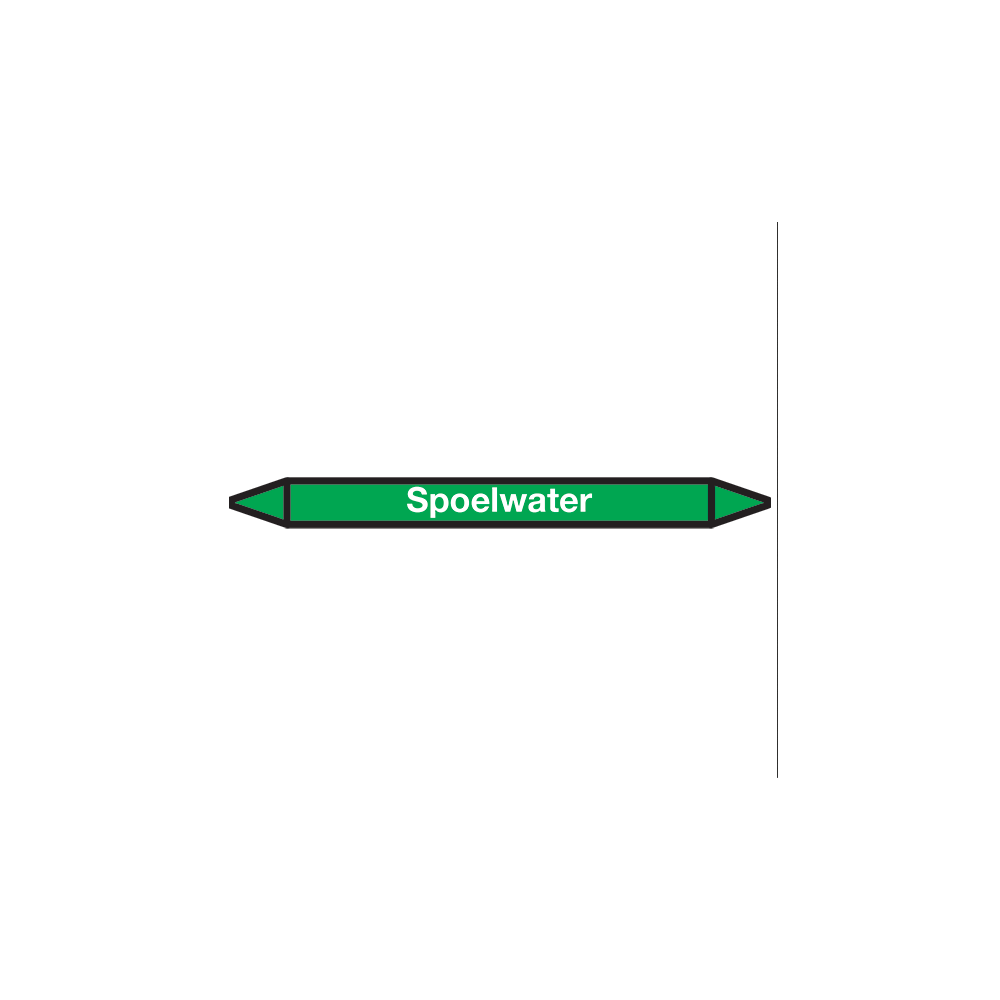 Spoelwater Pictogramsticker Leidingmarkering - 1