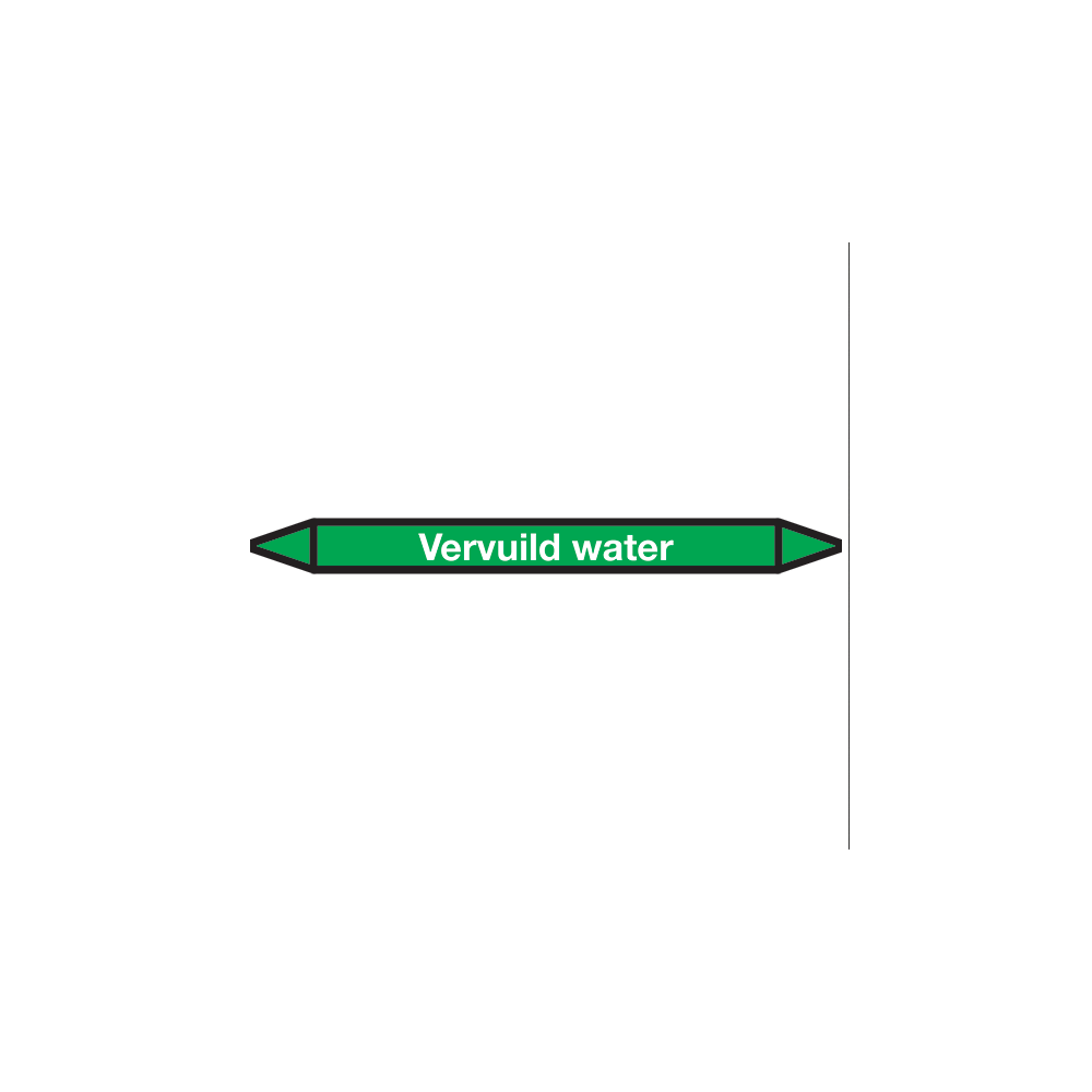 Agua contaminada Etiqueta adhesiva con icono Marcado de tuberías - 1