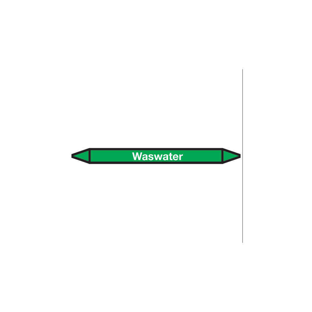 Waschwasser-Icon-Aufkleber Rohrmarkierung - 1