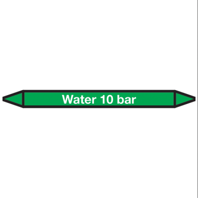 Water 10 Bar Pictogramsticker Leidingmarkering - 1