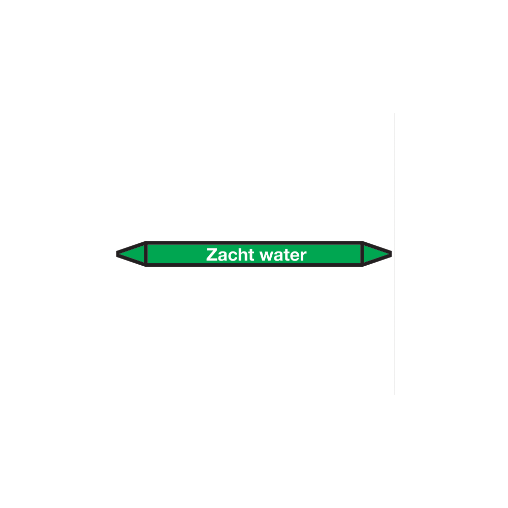 Symbolaufkleber für weiches Wasser Rohrmarkierung - 1
