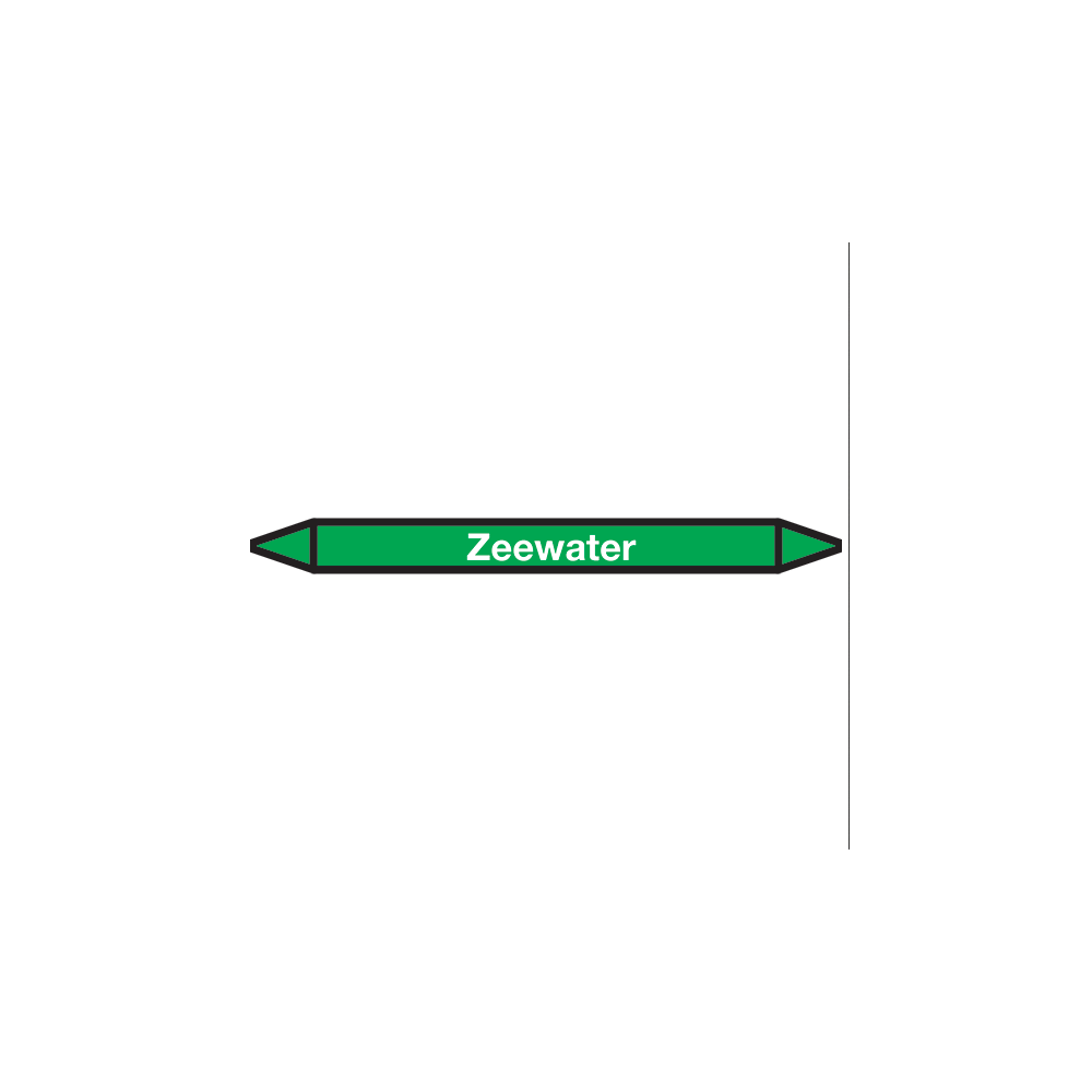 Zeewater Pictogramsticker Leidingmarkering - 1