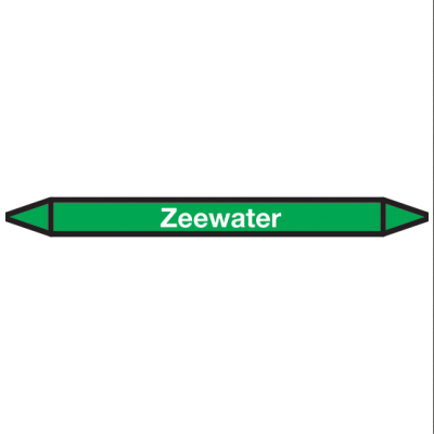 Zeewater Pictogramsticker Leidingmarkering - 1