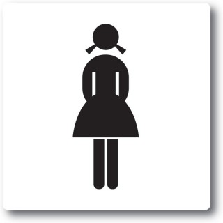 Lady toilet sticker - 1