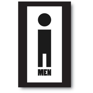Toilettenaufkleber Männer - 1