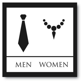 Toilettenaufkleber Männer & Frauen - 1