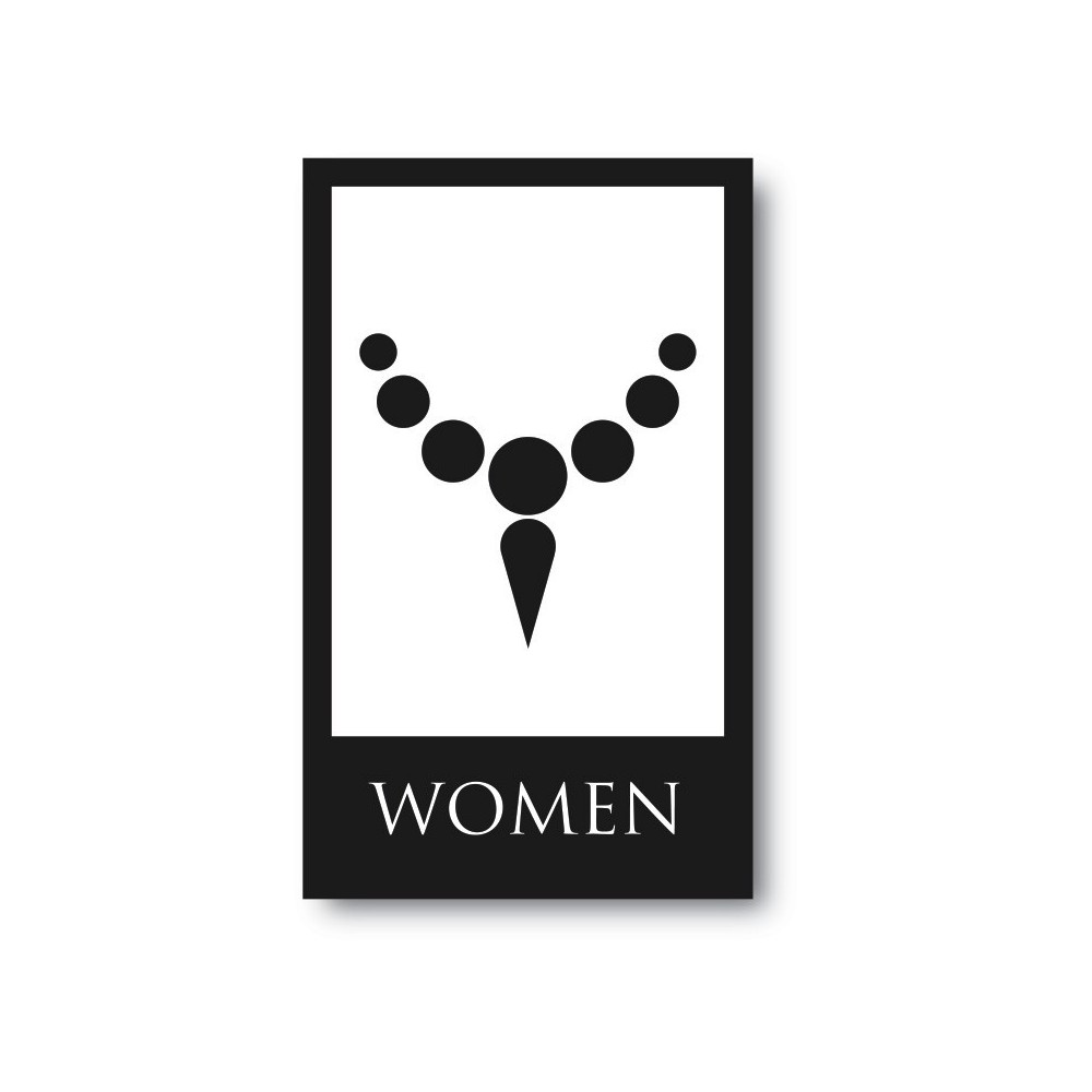 Toilet sticker woman ketting - 1