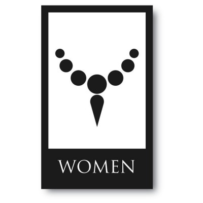Toilet sticker woman ketting - 1