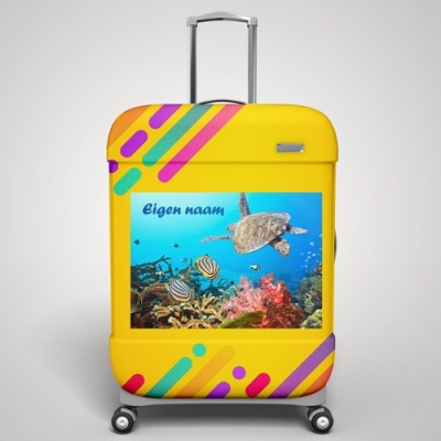 Eigen naam onderwater koffer stickers - Set van 2 stuks - 1