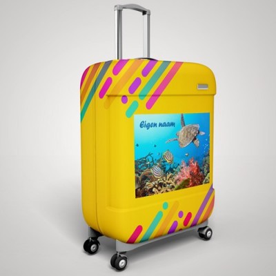 Eigen naam onderwater koffer stickers - Set van 2 stuks - 2