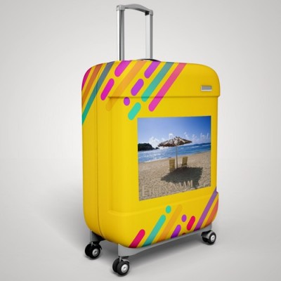 Eigen naam strand koffer stickers - 2