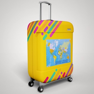 Wereldkaart koffer stickers - 2