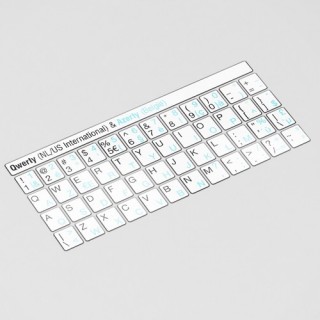 QWERTY & AZERTY Tastaturbuchstaben - Weiß - 1