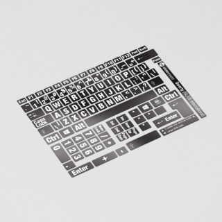 Schwarze Tastaturaufkleber mit großen Buchstaben - 1