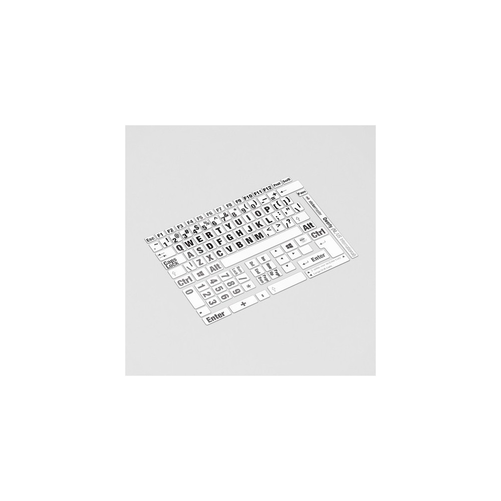 Tastaturaufkleber mit großen schwarzen Buchstaben - 1