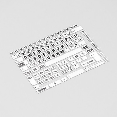 Grote zwarte letters Toetsenbordstickers - 1