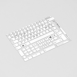 AZERTY (Belgien) Tastaturbuchstaben - Weiß - 1